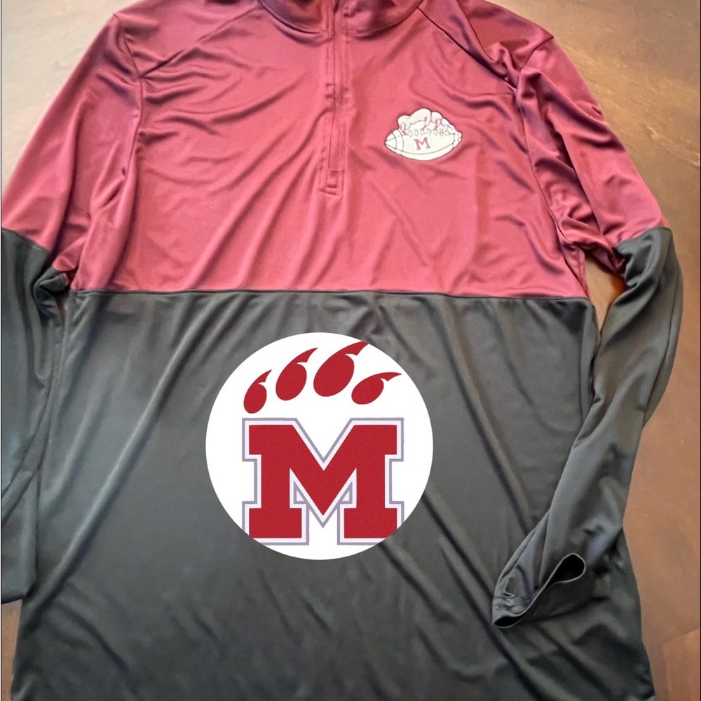Holloway long sleeve 3/4 zip pullover, for the University of Montana Grizzlies